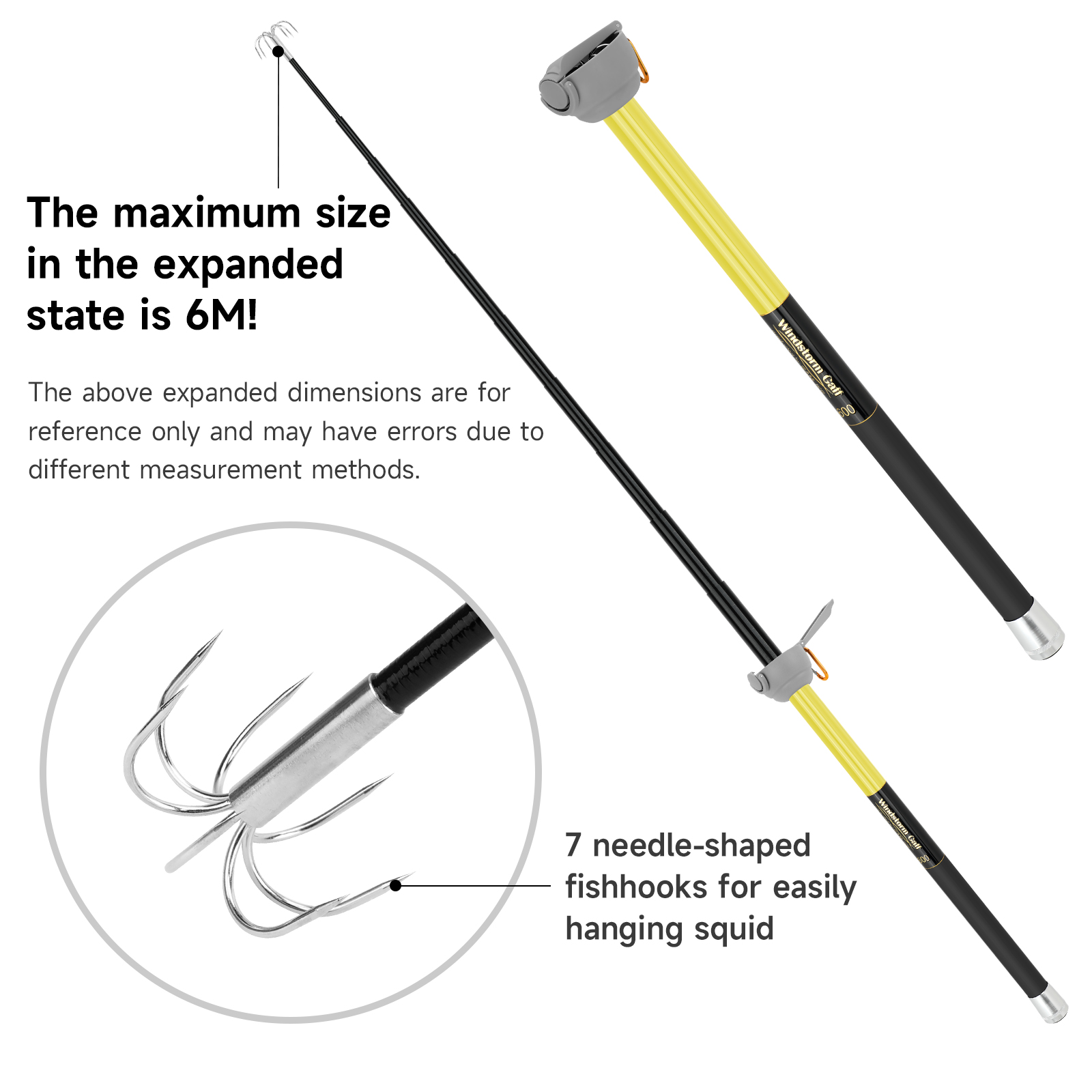 SANLIKE 6M Telescopic Squid Ro - огляд і ціна Fishing Rod Carbon Fiber