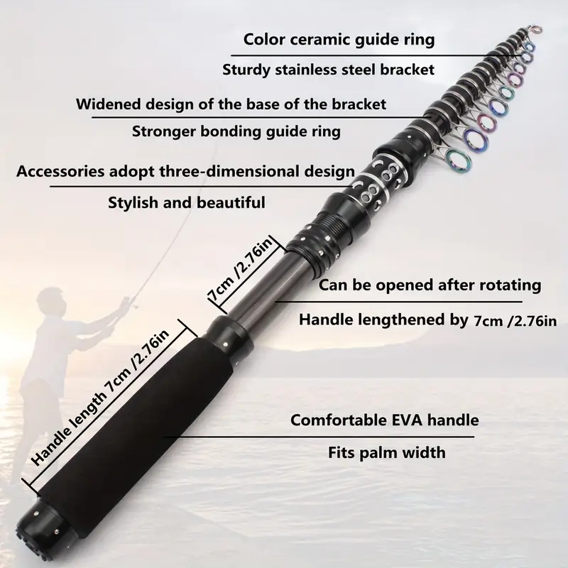 1.5M-3.0M Carbon Portable Trav - огляд і ціна Fishing Rod Surf